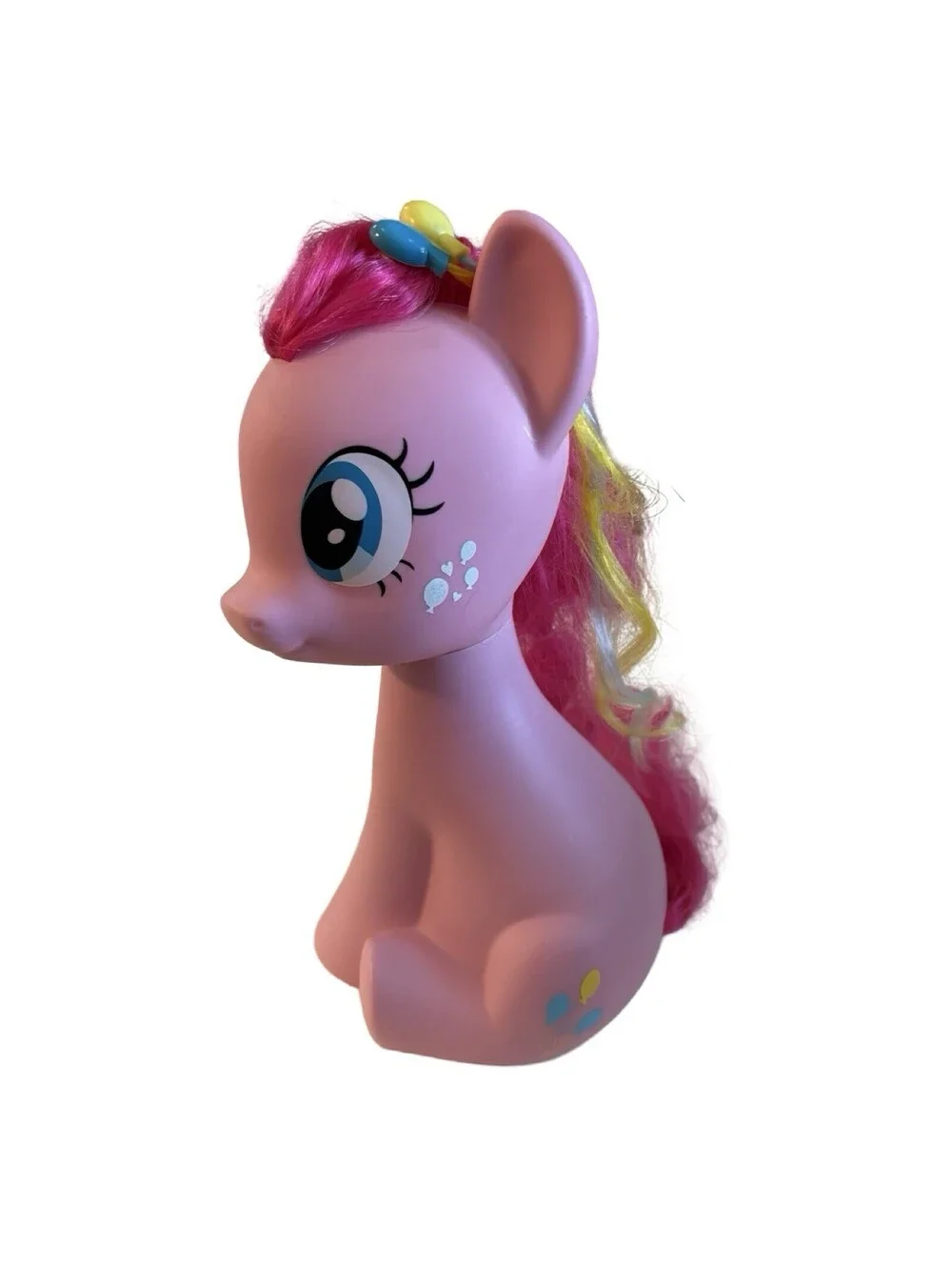 My Little Pony Pinkie Pie Sitting Pink Plastic Toy 10” Hasbro 2014 Tall Balloons